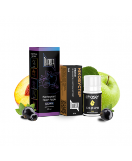 Набір Chaser Black 30 мл 65 мг Blackcurrant Peach Apple