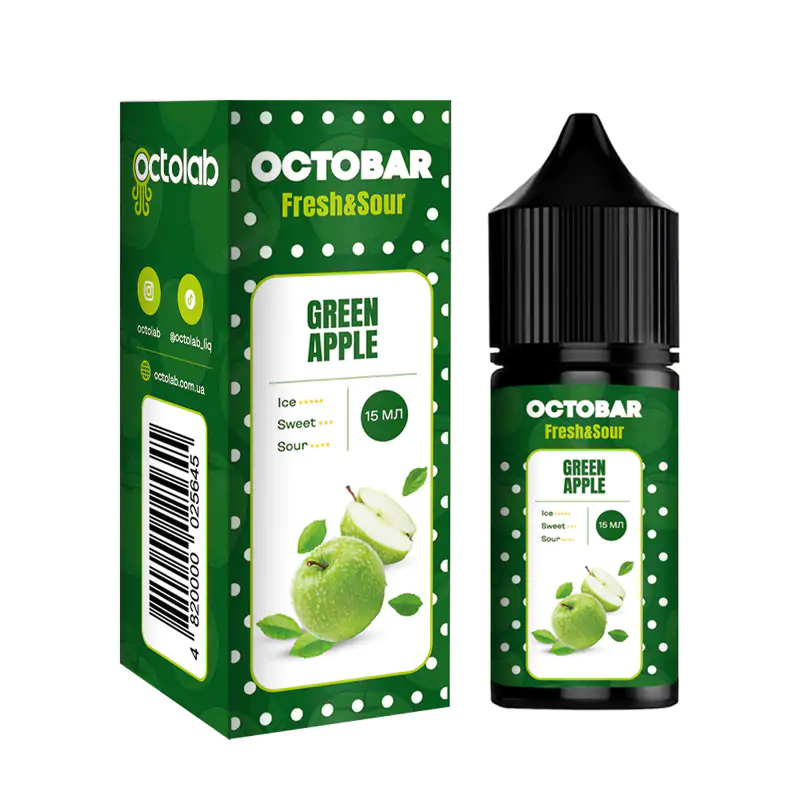 Купить Набор Octobar Fresh Sour GREEN APPLE, 30 мл