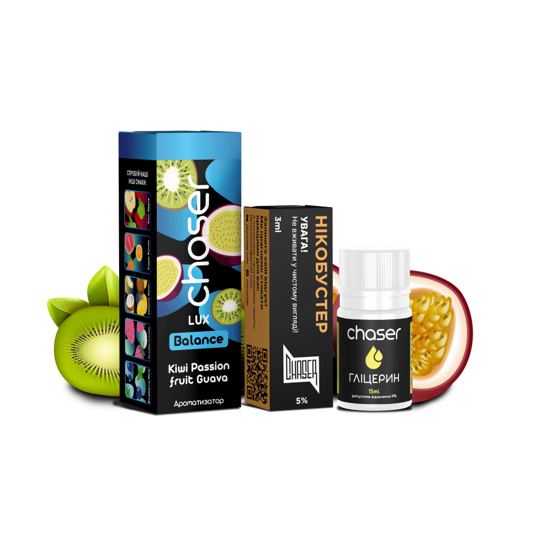 Купити Набір Chaser Lux 30 мл 50 мг Kiwi Passion fruit Guava