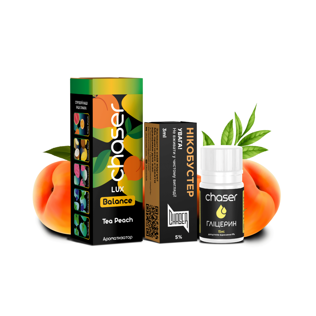 Купити Набір Chaser Lux 30 мл 50 мг PEACH TEA