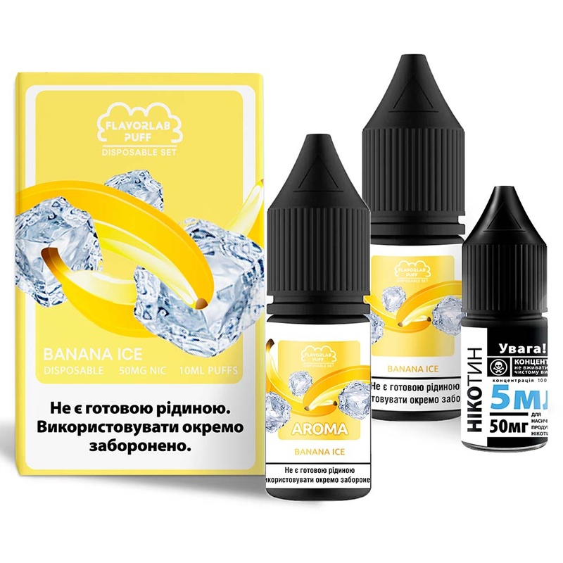 Купити Рідина Flavorlab Доступний Puff Banana Ice, 10 мл