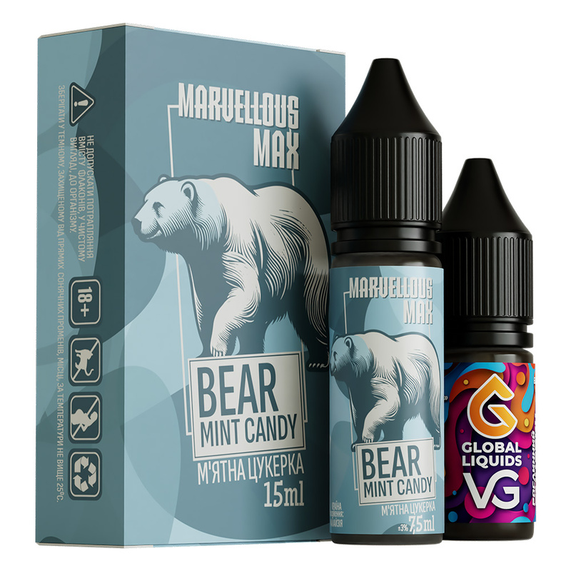 Купить Жидкость Marvellous Max Bear Mint Candy, 15 мл