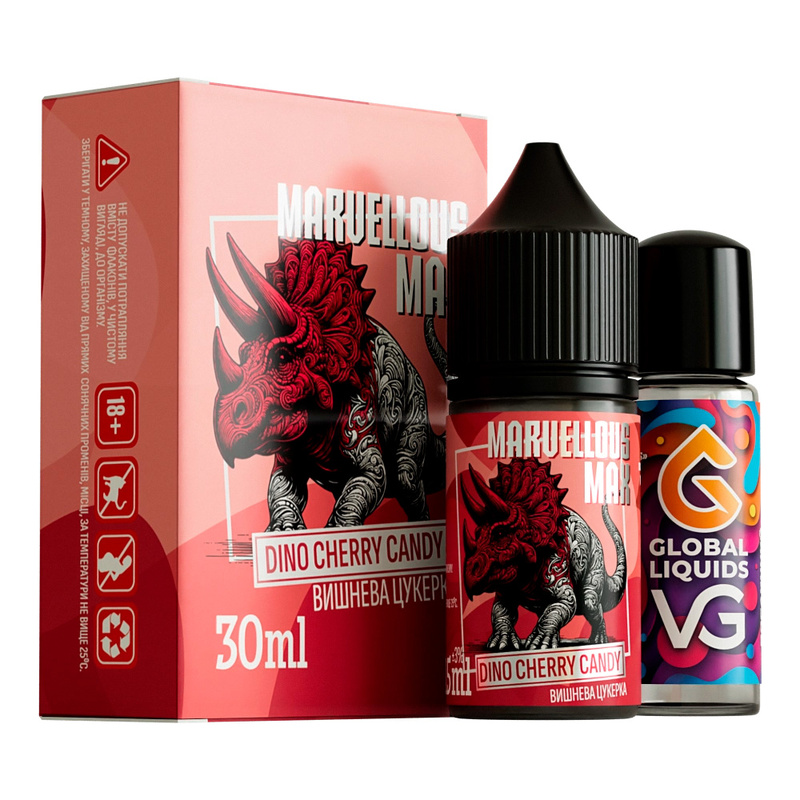 Купить Жидкость Marvellous Max Dino Cherry Candy, 30 мл.