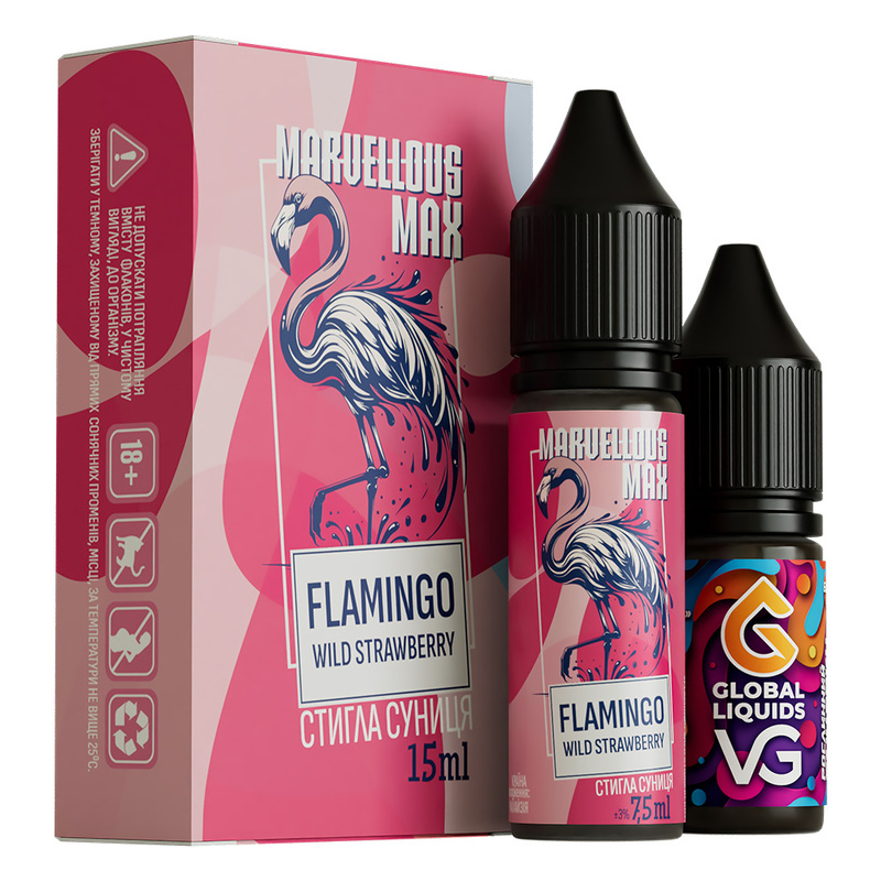 Купити Рідина Marvellous Max Flamingo Wild Strawberry, 15 мл