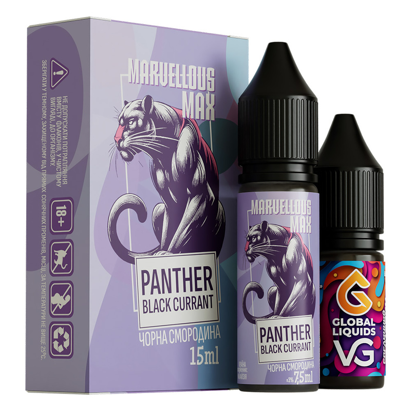 Купить Жидкость Marvellous Max Panther Black Currant, 15 мл