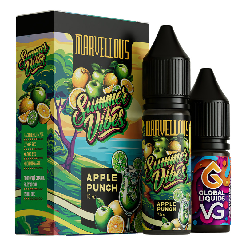 Купить Жидкость Marvellous Summer Apple Punch, 15 мл