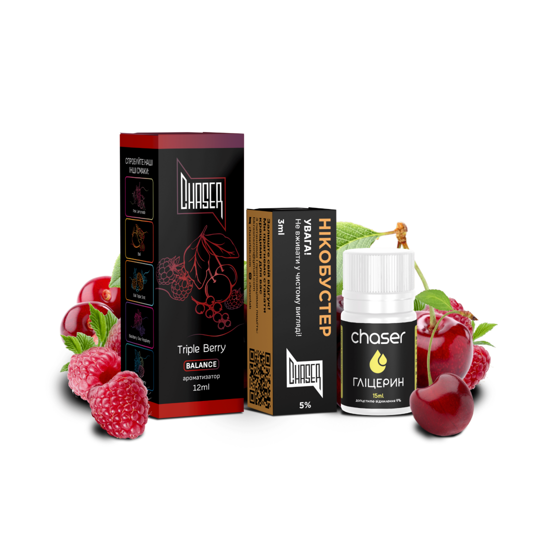 Купить Набор Chaser Black 30мл 65мг TRIPLE BERRY