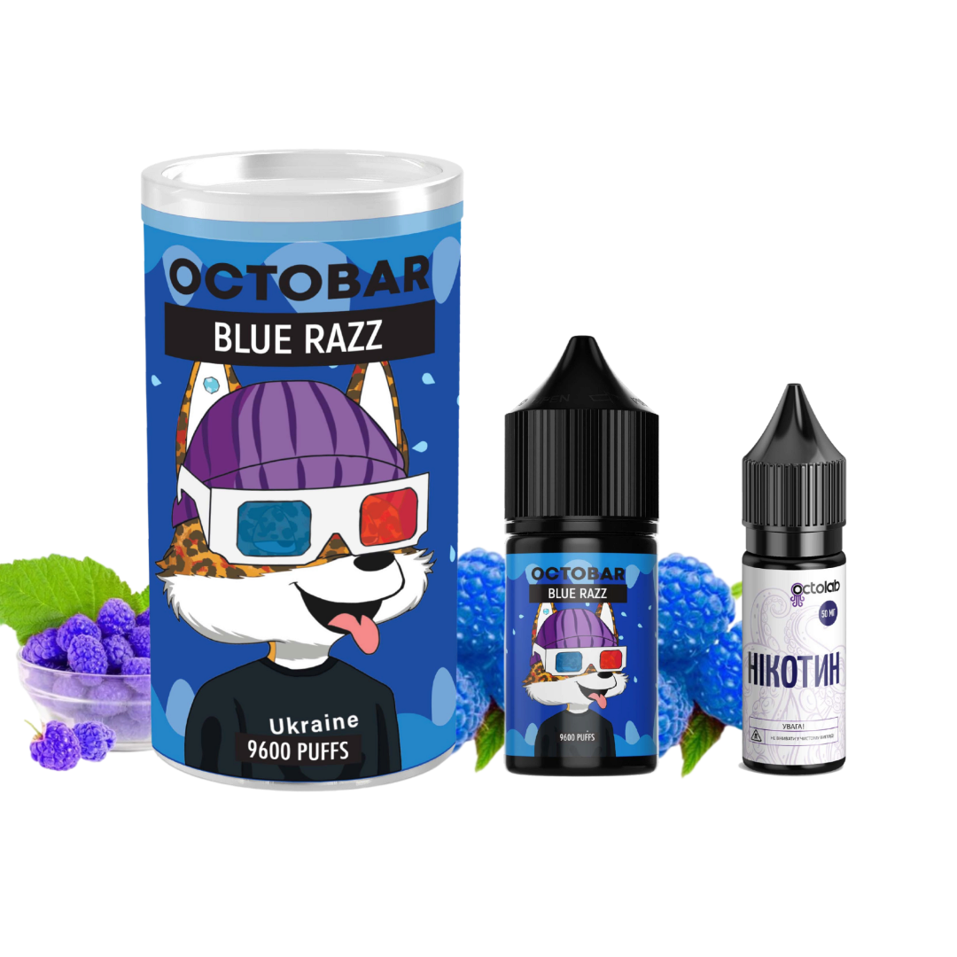 Купити Набір Octobar NFT 30 мл 50 мг Blue Razz